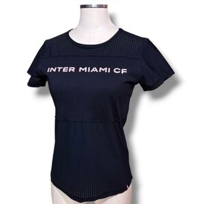 THE WILD COLLECTIVE Inter Miami CF Black Mesh Crew Neck Shirt